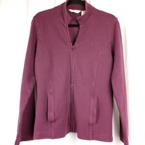 ORVIS ~ Plum Color Knit Jacket ~ M  Gorpcore Travel Casual Utility